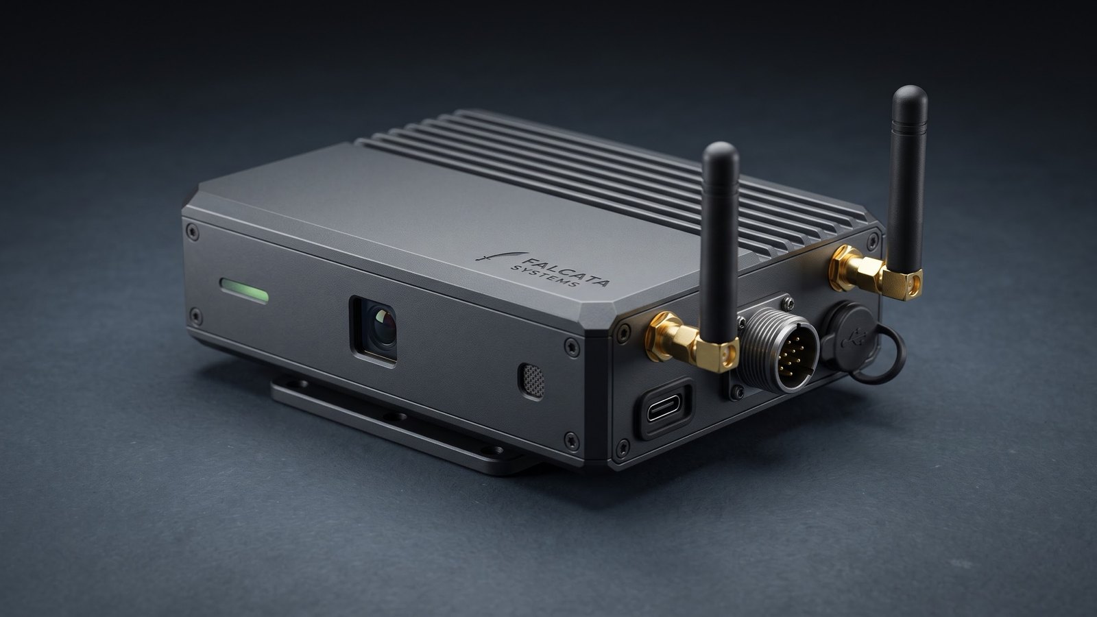 FMM-L mission module, a compact box designed to attach to a drone or ground vehicle.